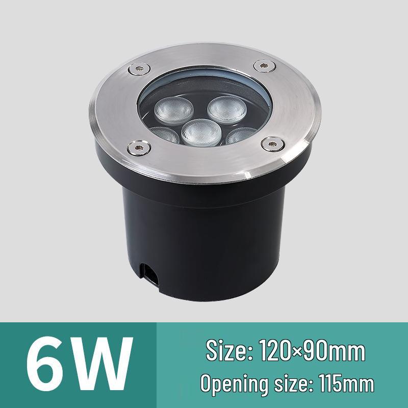 Low Voltage 12V-24V Outdoor LED In-Ground Light: Waterproof, Stainless Steel for Parks and Courtyards