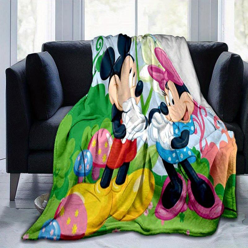 

Mickey and Minnie Throw Blanket - Soft, Lightweight & Warm for Couch, Bed, Outdoor Use - Perfect Birthday Gift 130x150cm