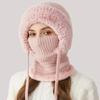 Wind-Resistant Balaclavas Face Mask Neck Scarf Set Hooded Balaclava Ski Hat  for Cold Weather
