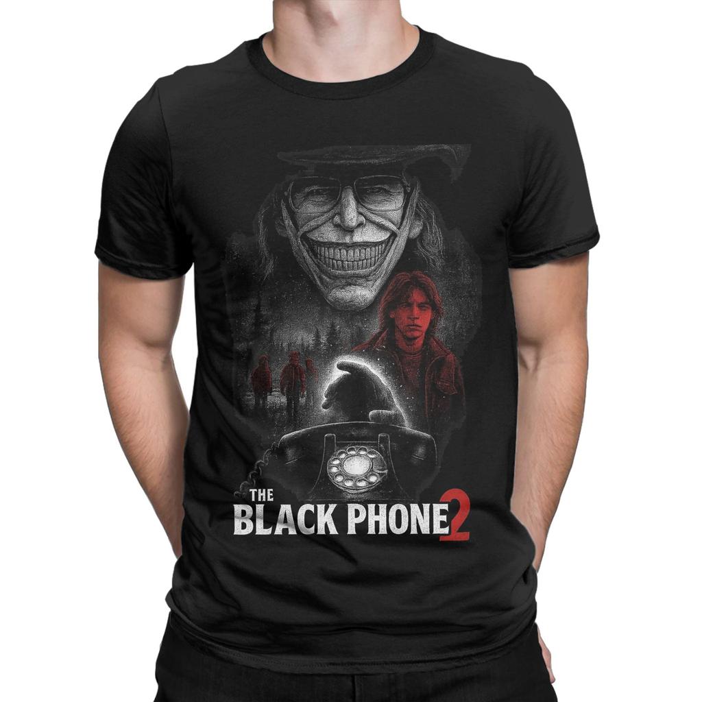 Men Women's T-Shirt Black Phone 2 Movie T-Shirts Novelty  Summer Tee Shirt Y2K Funny Custom Logo Cotton Tops Plus Size 5XL
