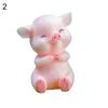 Desktop Resin Pig Model Figurine Sculpture DIY Craft Keychain Car Home Decor