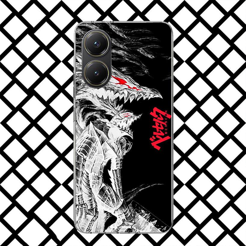 Black White G-Guts B-Berserks Phone Case for Xiaomi Poco F7 Ultra X7 X6 X5 Pro X4 Gt M8 M7 Redmi 15 15C 13 13C 12 12C Soft Cover