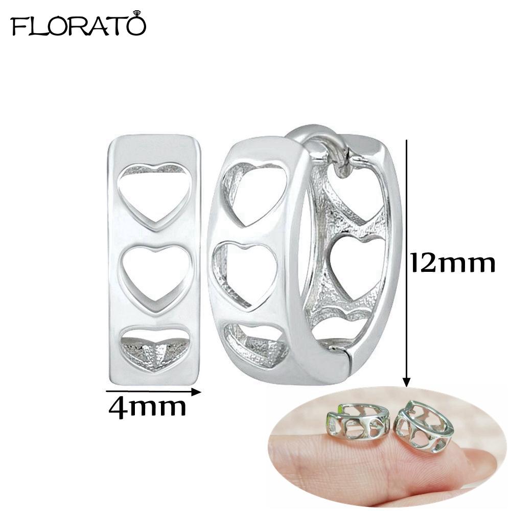 925 Silver Ear Needle Simple 10/15/25mm Hoop Earrings for Women Round Dangle Gold Earrings Fashion Korean Jewelry