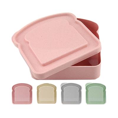 Fiambrera Portátil de Silicona para Sándwich Tostada Bento con Asa Ecológica Contenedor de Alimentos para el Almuerzo Apto para Microondas Picnic, Fiambrera para Estudiantes