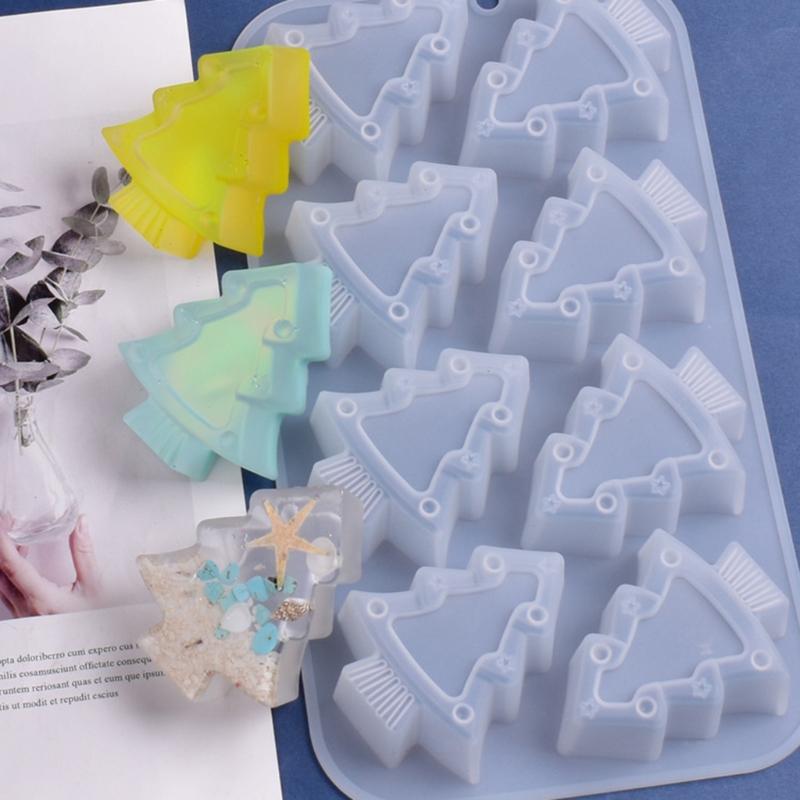 Practical Christmas Tree Molds Handmade Silicone BPA-Free Easy To Release No Residue for Mousse Cake Making DIY Crafts