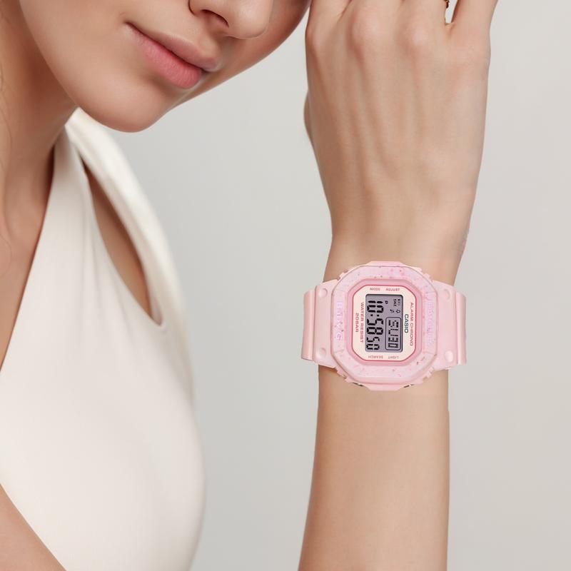 Casio BABY-G Theme Series Square Watch Summer Ice Cream Macaron Pink Waterproof and Shockproof Movement Quartz Movement Resin Strap BGD-560CR-4PR