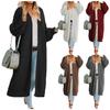 Women's Casual Knitted Solid Color Long Cardigan Sweater Jacket