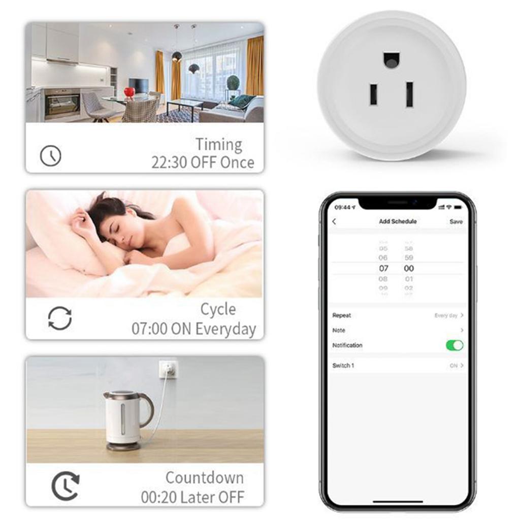 Smart Metering Steckdose Sprachsteuerung Fernbedienung 10A Direktanschluss Wifi Messsteckdose