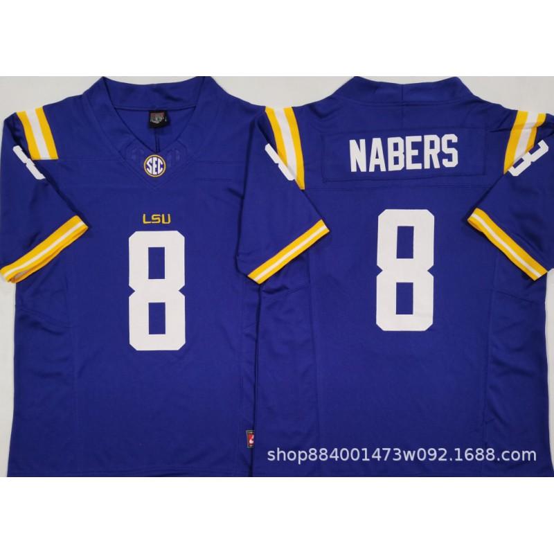 LSU Tigers Football Trikot Herren College Stil Bestickt Trainingsuniform NCAA Teamkleidung