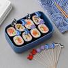 100PCS Disposable Fruit Tags, Crabs Octopuses Dolphins Decor Bamboo Skewers, with Sharp Tip Cocktail Sticks, for Pool Parties Restaurants Banquets