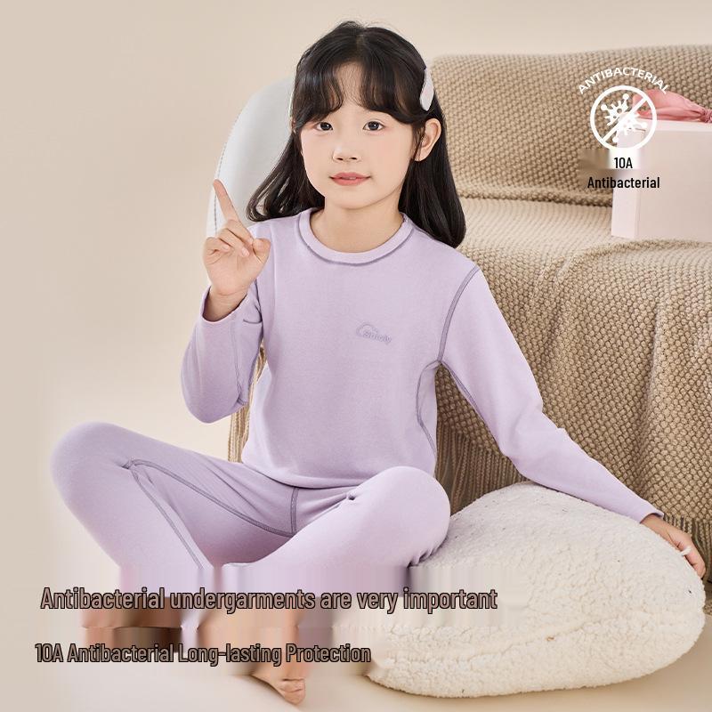 Atmungsaktives antibakterielles Kaschmir-Unterwäscheset für Kinder für den Herbst