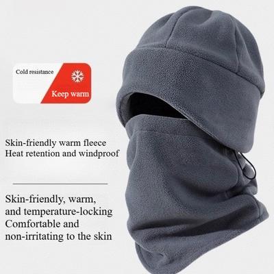 1PC Fleece Hat, Scarf Integrated, Men's and Women's Autumn and Winter Warm Neck Mask, Scarf, Windproof Cycling Cap