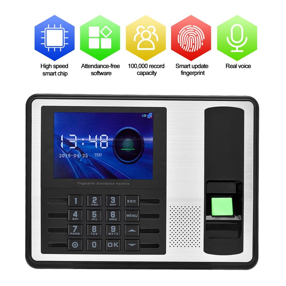4inch TFT LCD Screen TCP/IP Interface Fingerprint Password Attendance Machine