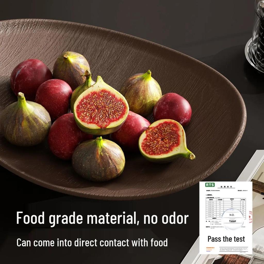 Elegante Frutero con Veta de Madera para Sala de Estar - Perfecto para Dulces de Año Nuevo Chino y Exhibición de Pasteles