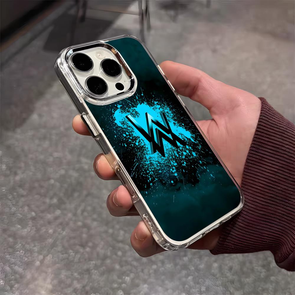 A-Alan Walker DJ Phone Case For IPhone 17 Air 16 E 15 14 13 12 11 Plus Pro Max Electroplated Transparent Soft Shell
