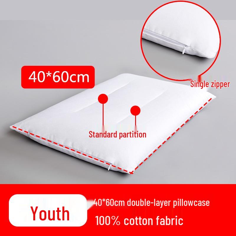 Poszewka na wkład poduszki z łuski gryki: Czysta Bawełna, Podwójny Zamek Błyskawiczny, Pogrubiony, Worek na Wypełnienie Poduszki Bezpieczny dla Dziecka, Tekstylia Domowe.