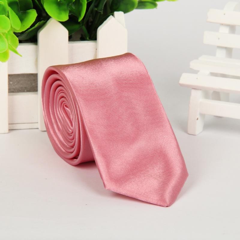 Casual Korean Style Narrow 5cm Solid Color Tie for Men