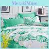 Luxurious Tropical Leaf Quilt Cover Doona Cover Duvet Cover Bedding Set For Single Double King