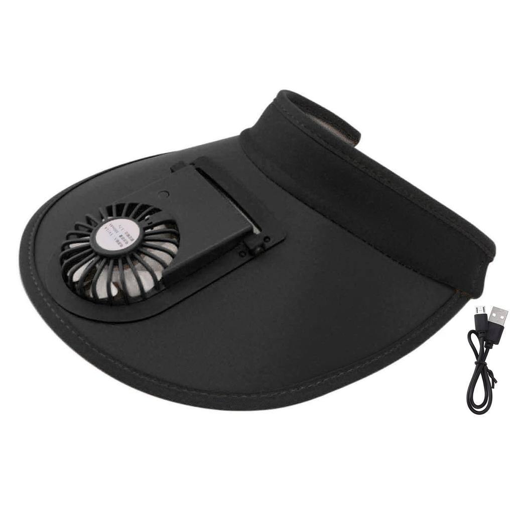 Fan Hat for Women Kids Large Area Sun Protection 3 Gear Wind Speed USB Rechargeable Cooling Hat
