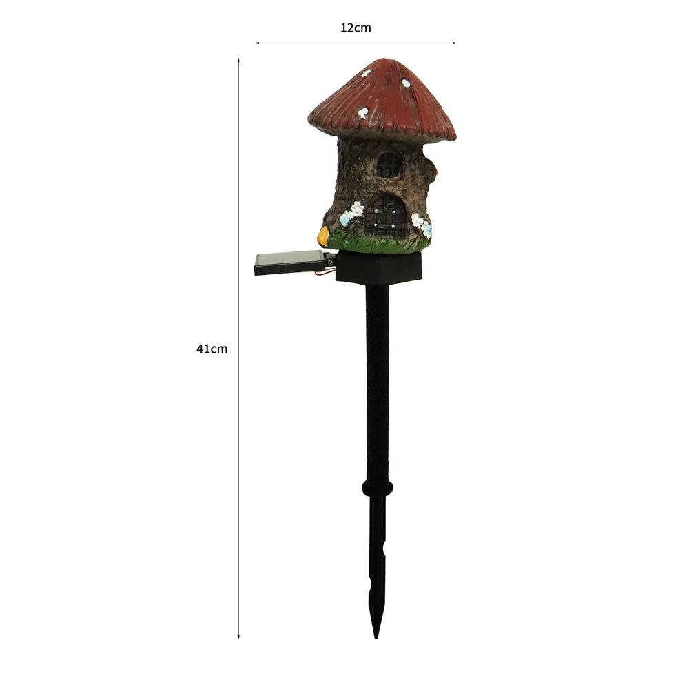 1PC/2PCS/4PCS Solar Resin House Light Arden Solar Lamp Outdoor Decor LED Light Waterproof Small House Floor Plug Lamp