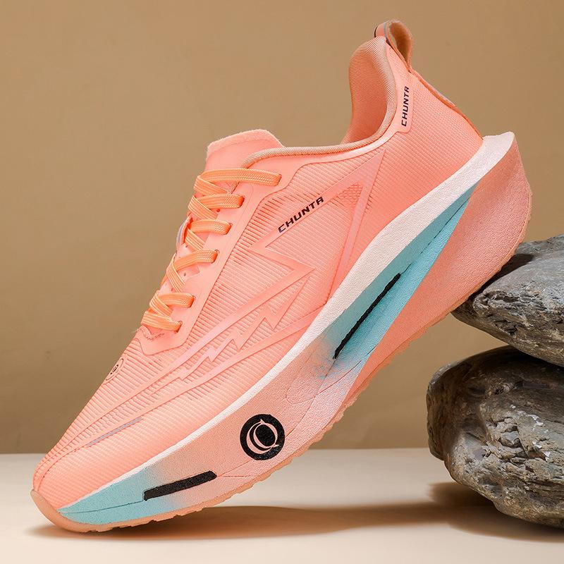 Summer male and female students physical examination racing shoes single net breathable marathon carbon board sports shoes men's shoes