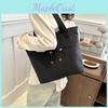 Spacious And Stylish Black Canvas Tote Bag For Women Perfect For Casual Everyday Use