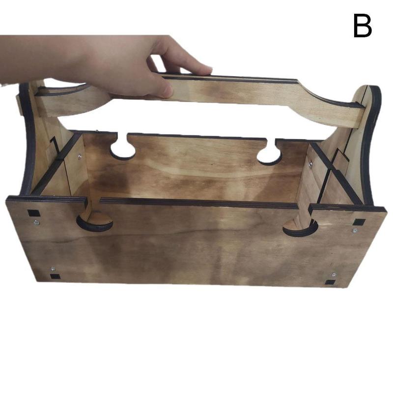 Portable Wine Glass Racks Folding Wooden Picnic Table Collapsible Wine