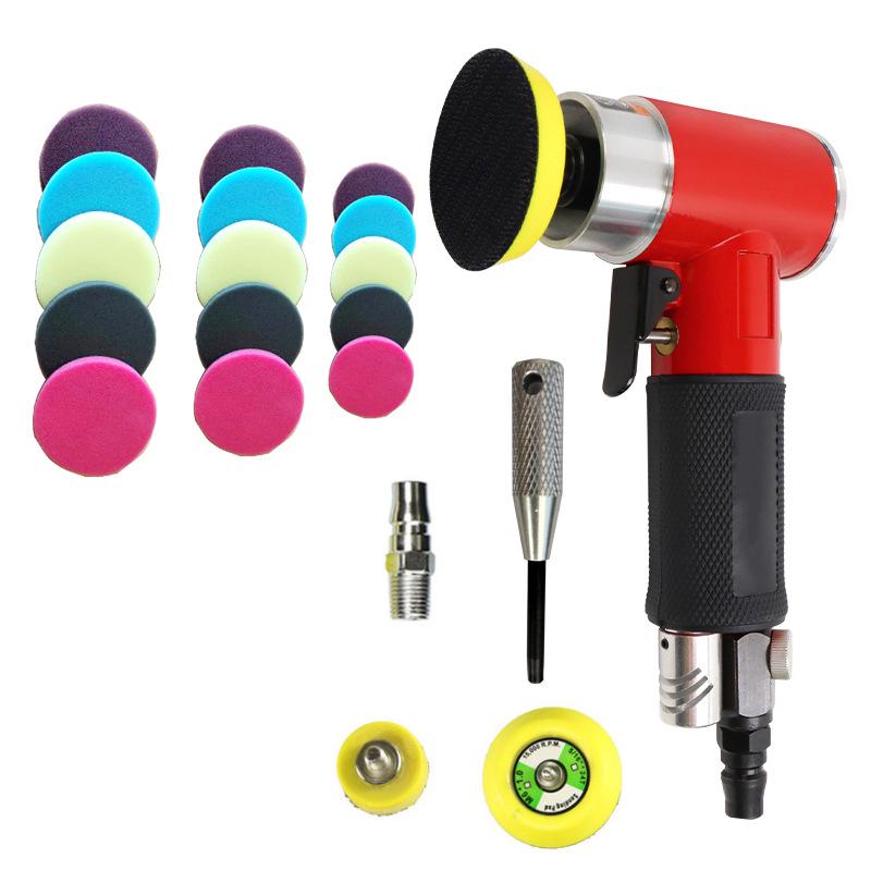2 to 3-inch Mini Pneumatic Sandpaper Grinder & Polisher with Cleaning Brush Attachment