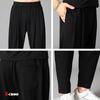 [X-cross] Cross Easy Pants Stretch Men's Relaxing Extend Black Outdoor Street Fashionable Hemmed Room Wear Thin Plain Color Tapered Room Pants Soft