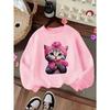 European Sizes Kids' Winter Warm Round Neck Sweatshirt - Cozy Casual Sweater with Random Cute Blouse Prints, Warm Fall & Winter Outfits