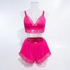 New Lace Patchwork Camisole & Shorts Pajama Set - Sexy & Comfortable Two-Piece for Women