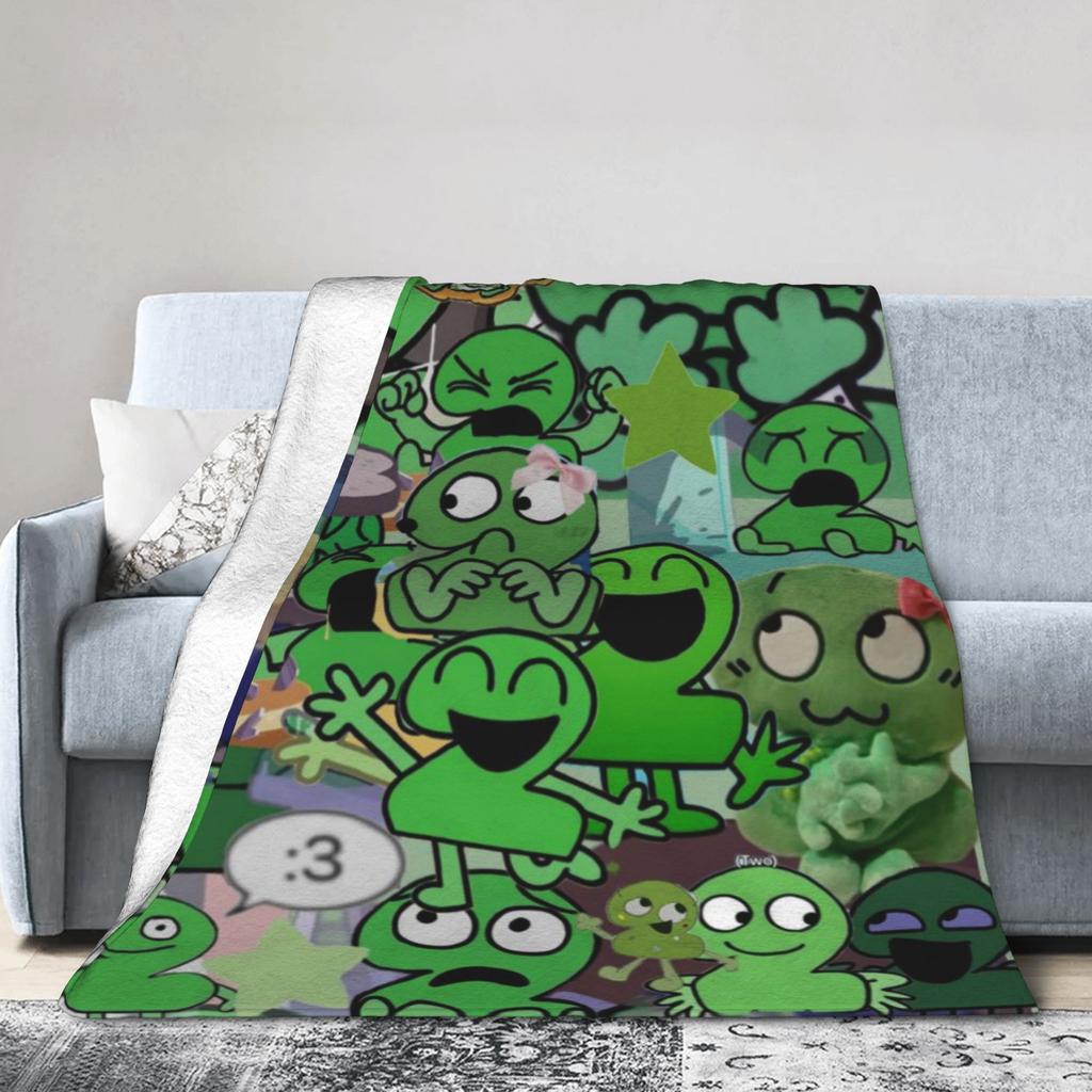 BFDI Battle for Dream Island Druckdecke für Männer Frauen Warm Gemütlich Flauschig Überwurfdecken für Sofa 50x60 Zoll Mehrere Größen