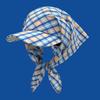Driving Korean Style Headscarf Baseball Hat Plaid Breathable Triangle Headscarf Hat Sunshade Cotton Strappy Bandana Cap Women