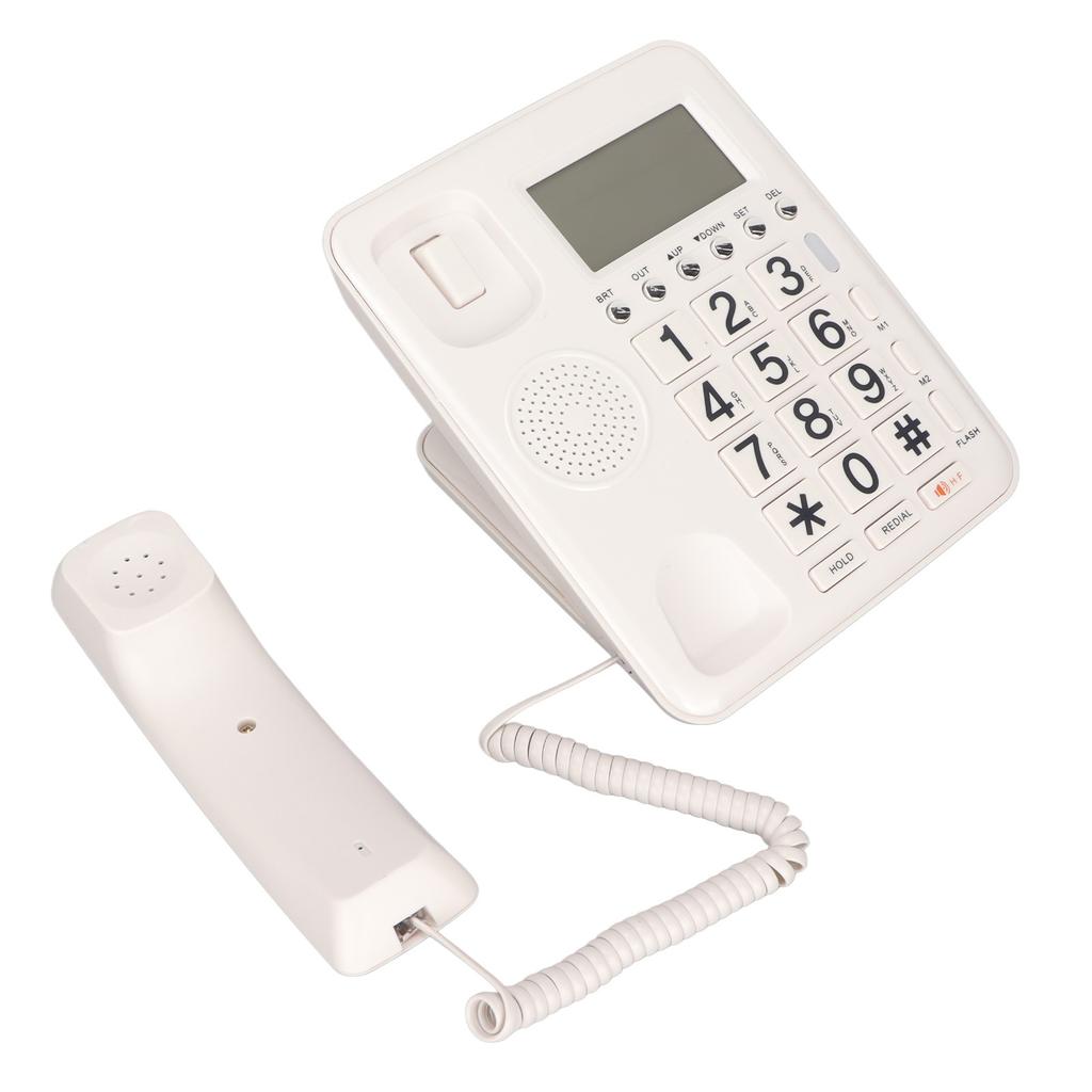 Corded Telephone Caller ID Full Hands   Fixed Landline with Blue Screen for