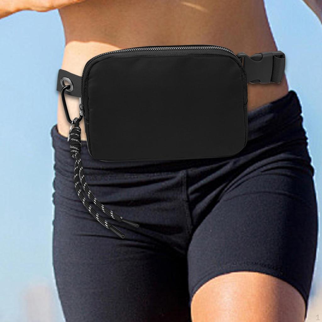 Belt Bag, Nylon Crossbody Pouch, Adjustable Sport Waist Pack for Outdoor Activities
