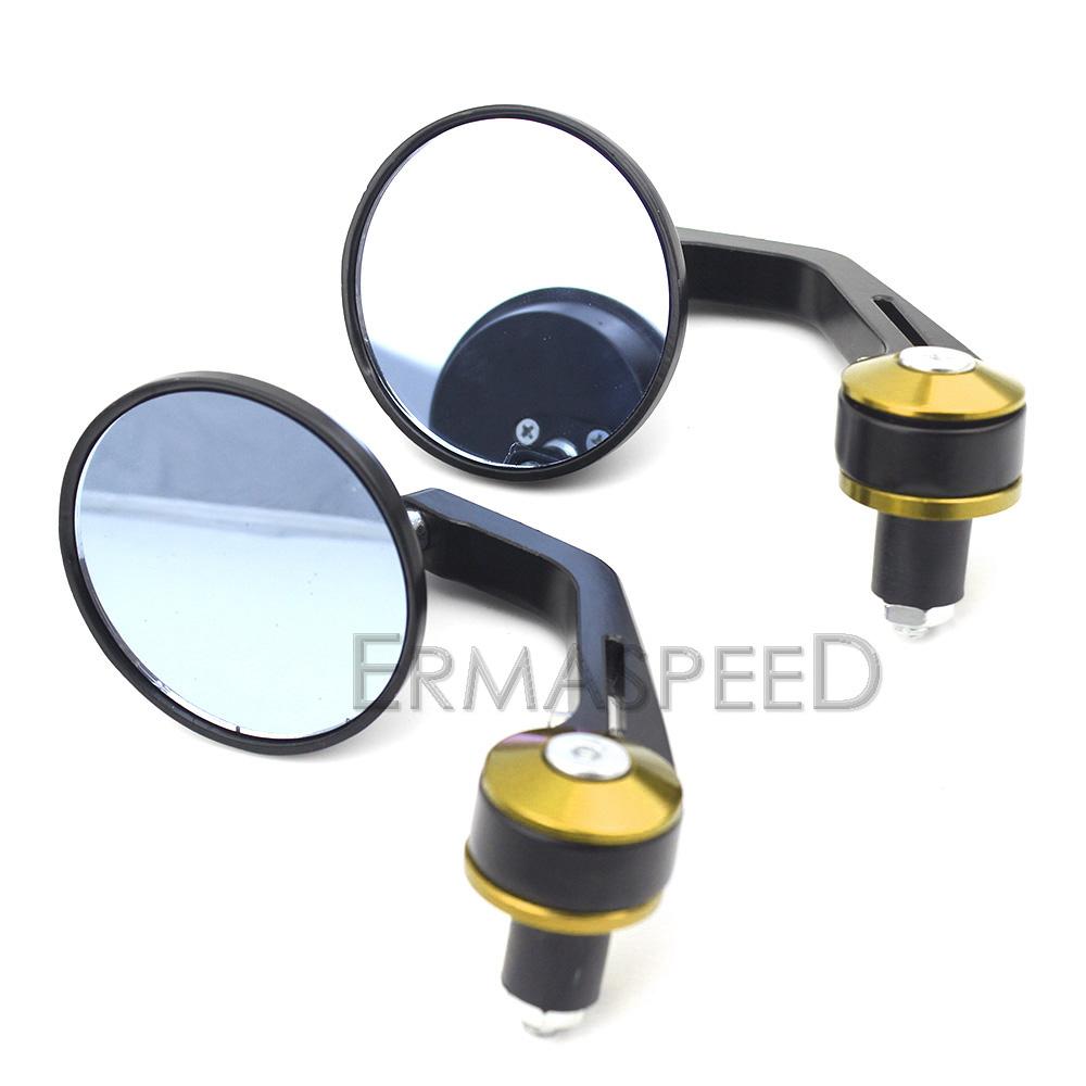 Hliníkový 7/8" 22mm konec motocyklové tyče zpětná zrcátka otočná o 360° konec rukojeti zadní strana