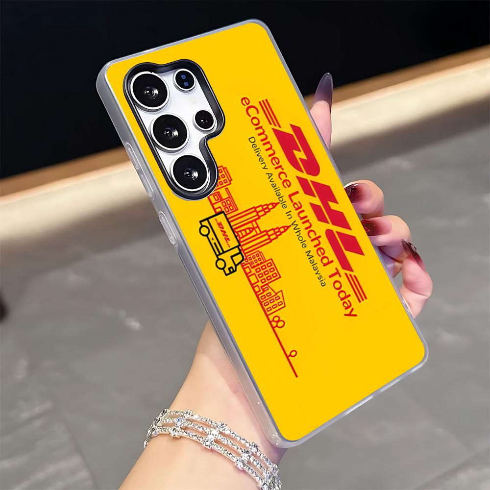 

D-Dhl Express Label Phone Case for Samsung S26 S25 S24 S23 S22 S21 FE Plus Ultra Black 2-in-1 Jelly silicone case Galaxy S25+