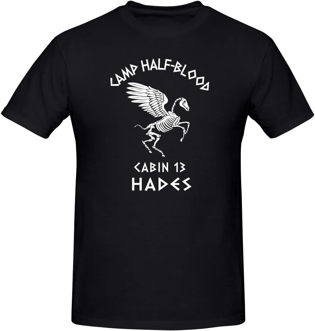 Cabin 13 Camp Half Blood Skeleton Hades Percy Jackson Olympians Boy Shirt T Shirt 4XL чёрный