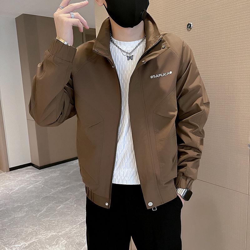 Modna męska kurtka streetwear - Wiosna/Jesień Modny wszechstronny płaszcz 2025