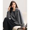 TERRE BLEUE Women's Wool Blend Lapel Coat