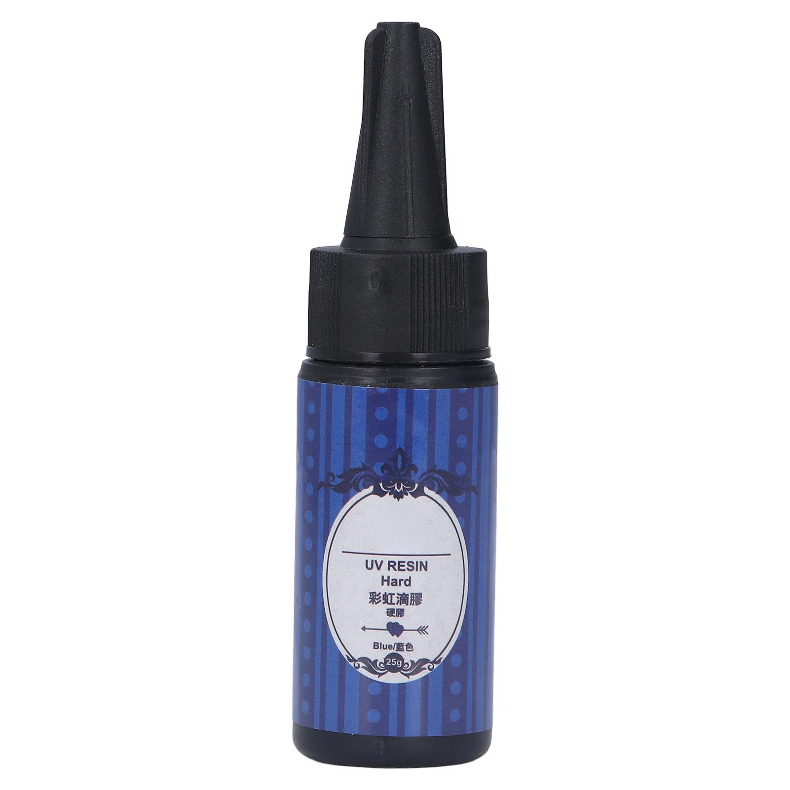 

25 г УФ-клея, безопасного, нетоксичного, герметичного, быстросохнущего, цветного, УФ-отверждаемого, смоляного, кристаллического клея синий
