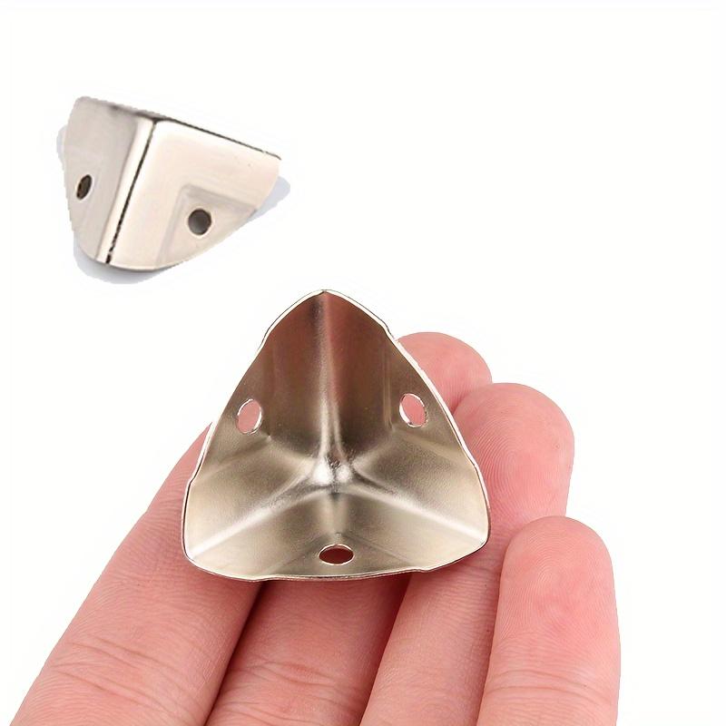 8 Pcs Silver Cabinet Trunk Corner Protector Furniture Case Box Corner Edge Safety Guards Box Legs Decor Home Hardware Tools
