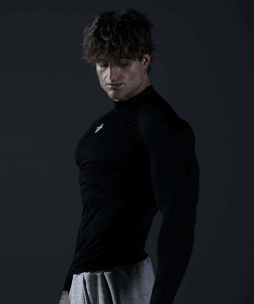 CARMID Compression Mock Neck Long Sleeve [Black]