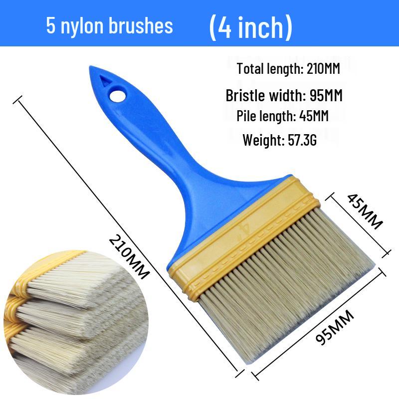 Industrial Non-Shedding Nylon Brush: Hard Bristle for Paint & Soft Bristle for Dust & Antiques Cleaning