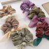 Korean New Sweet Cute Colorful Check Fabric Elastic Scrunchie High-grade Handmade Bow Hair Accessories Horsetail Hair Rope