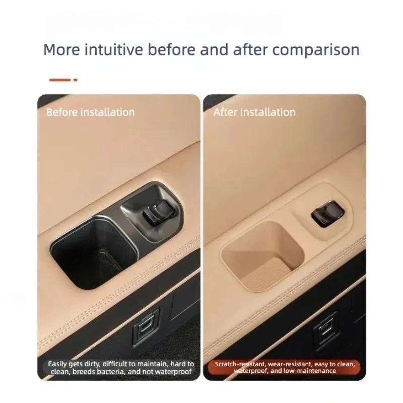 For BYD Equation Leopard 8 Car Rear Drainage Cup Protection Pad Modified Third Row Silicone Water Coaster Interior Upgrade Parts
