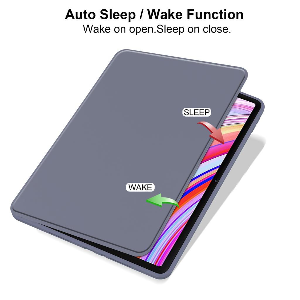 Smart Case for Xiaomi Redmi Pad Pro 2024 12.1 Inch Model 2405CRPFDC 360 Rotatable Stand Cover with Auto Sleep & Wake Shockproof