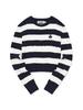 KIRSH Small Cherry Stripe Crop Knit [Navy]