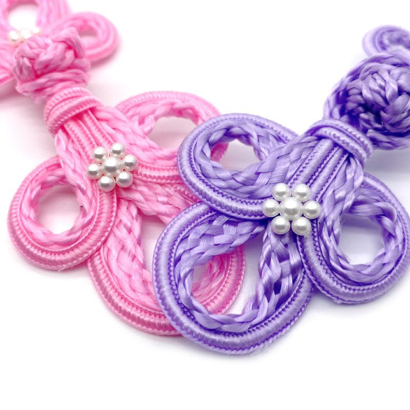 1 Pièce Nœud Chinois Style Chinois Fleur de Prunier DIY Accessoires Vêtements Hanfu Bouton Cheongsam Perle Fait Main