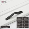 128mm Home Hotel Italian Aluminium Alloy Black Color Furniture Handles Drawer Kitchen Cabinet Bookcase Hardware Cabinet Pulls